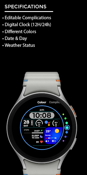 Night 77 - watch face Screenshot 3