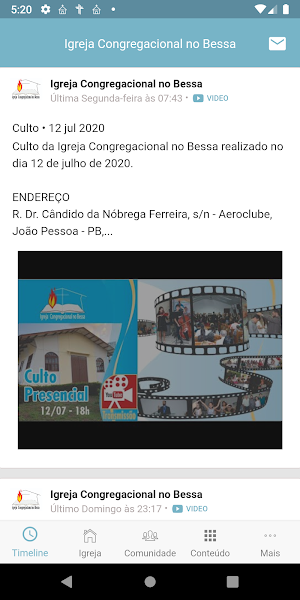 Igreja Congregacional no Bessa Screenshot 1