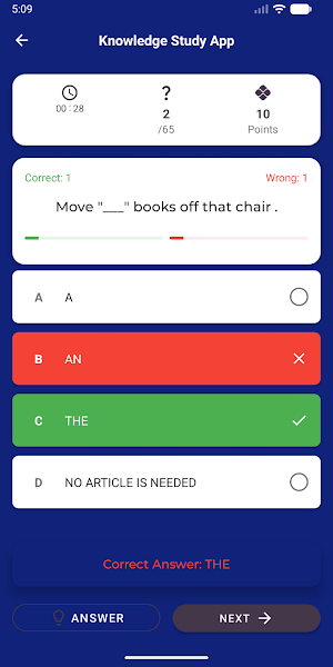 Knowledge Study App Screenshot 2