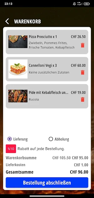 Nosch Holzofen Pizza Kurier Screenshot 3
