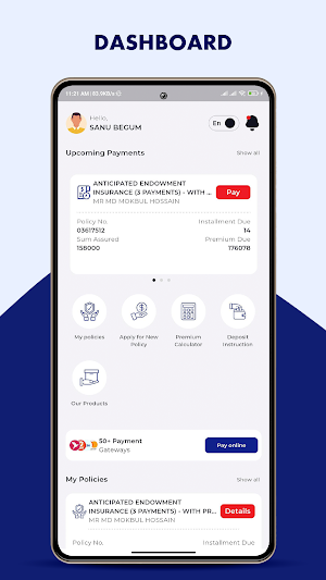 MLI-Policy Holder Screenshot 0