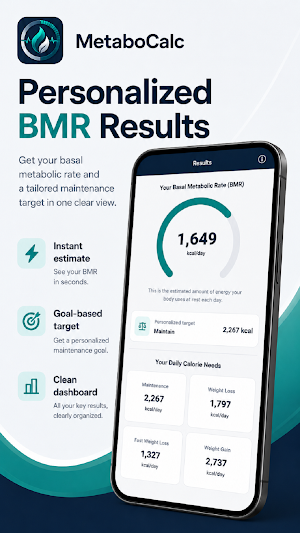MetaboCalc: BMR Calculator Screenshot 1