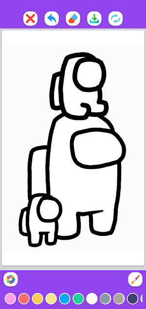 Among us Coloring Pages Screenshot 1