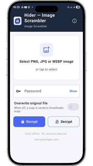 Hider — Image Scrambler Screenshot 0