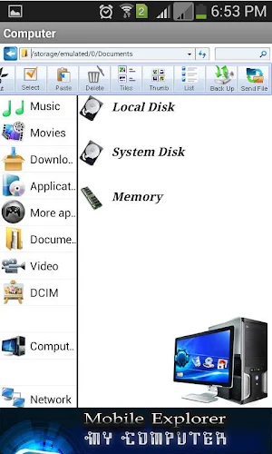 My Computer Mobile Explorer Screenshot 1