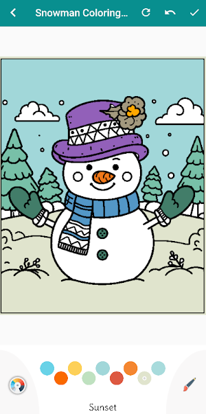 Cute Snowman Coloring Book Screenshot 0