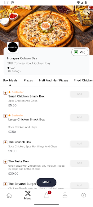 Hungrys Colwyn Bay Screenshot 2
