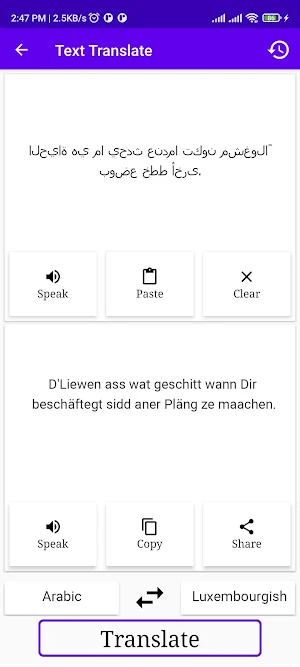 Arabic To Luxembourgish Trans Screenshot 1