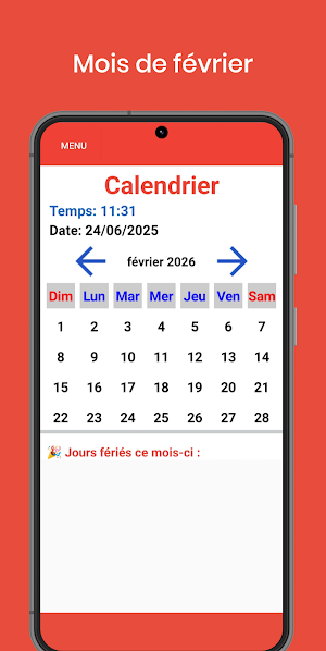 France Calendar 2026- Holidays Screenshot 1