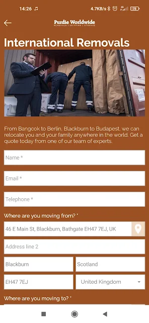 Purdie Worldwide Removals & St Screenshot 3