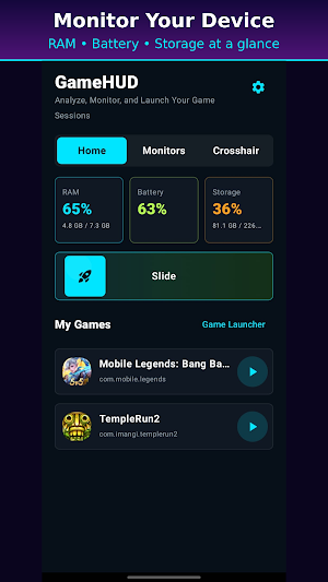 GameHUD Ping Stats & Crosshair Screenshot 1
