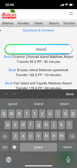 Maldives Transfers Screenshot 3