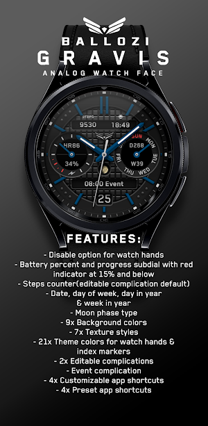 BALLOZI GRAVIS Watch Face Screenshot 1