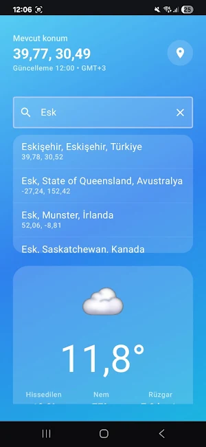 Hava Durumu - Hava Tahmini Screenshot 0
