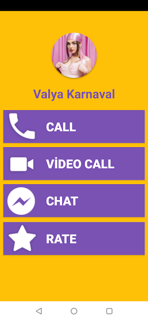 Valya Karnaval Fake Video Call - Valya Call & Chat Screenshot 0