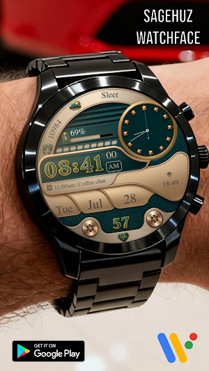 A121 SH Leather Watchface Screenshot 2