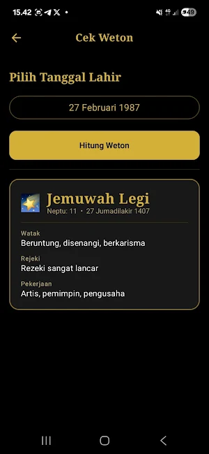 Weton dan Primbon Jawa Screenshot 3
