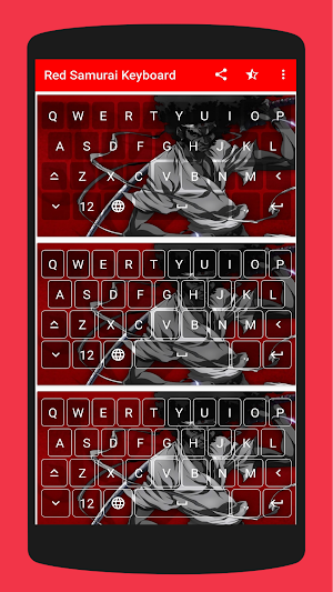 Red Samurai Keyboard Theme Screenshot 0