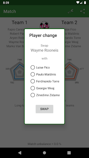Balance your teams Screenshot 3