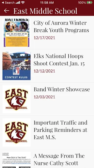 East Middle School Screenshot 2