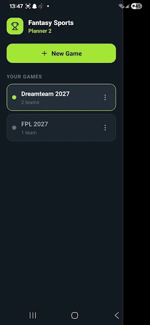 Fantasy Sports Planner 2 Screenshot 1