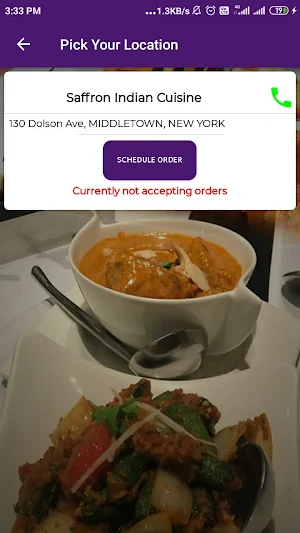 Saffron Fine Indian Cuisine Screenshot 1