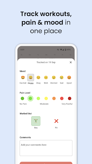 Injury Recovery Tracker Screenshot 1