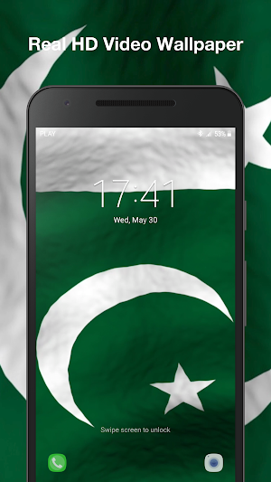3D Pakistan Flag Live Wallpaper Screenshot 2