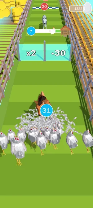 Chicken vs Fox: 3D Ranner Screenshot 3
