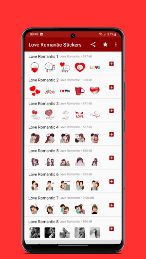 Love romantic stickers Screenshot 0