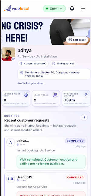 WeeLocal PARTNER Screenshot 2