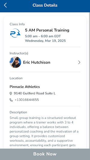 Pinnacle Athletics Screenshot 2