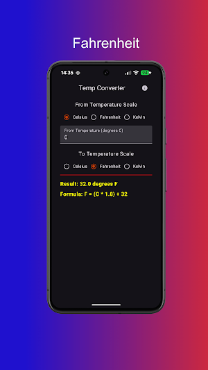 Temperature Converter Screenshot 1