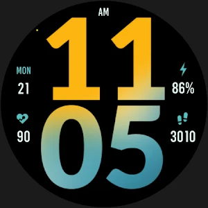 Splash Yellow Watch Face Screenshot 3
