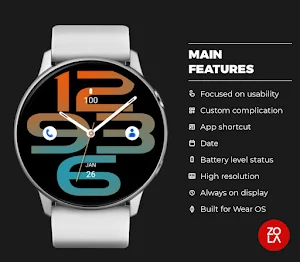 Strong Blue Orange Watch Face Screenshot 1