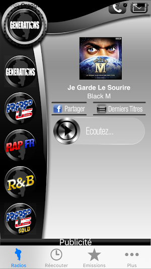 Générations hip hop rap radios Screenshot 0