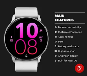 Rose Pink Large Watch Face Screenshot 1