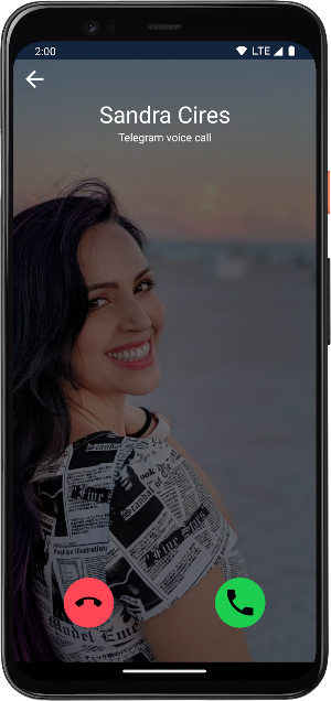 Sandra Cires Llamada Falsa Screenshot 0