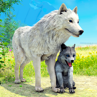 Virtual Arctic Wolf Family Sim