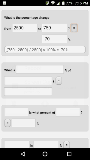 Percentage Calculator Screenshot 3