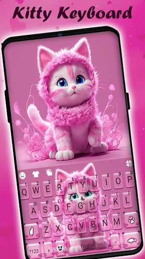 Cute Kitty Keyboard: Cat Theme Screenshot 0