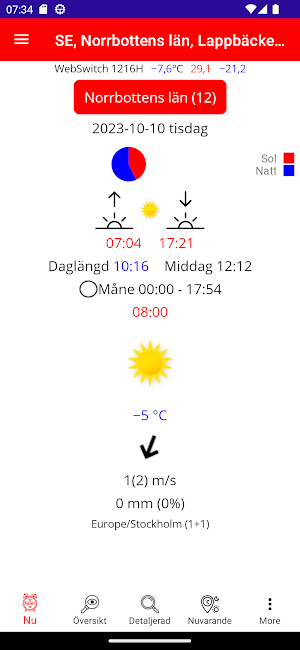 jsNordicWeather App Screenshot 0
