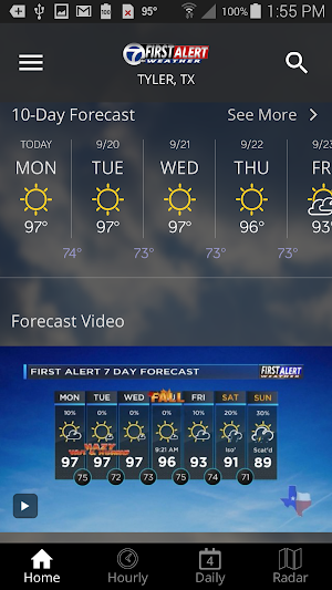 KLTV First Alert Weather Screenshot 2