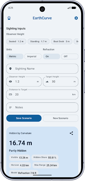 EarthCurve: Horizon Calculator Screenshot 0