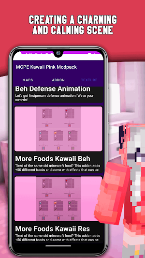 MCPE Kawaii Pink Modpack Screenshot 3