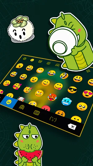 Skull Pineapple Keyboard Backg Screenshot 2