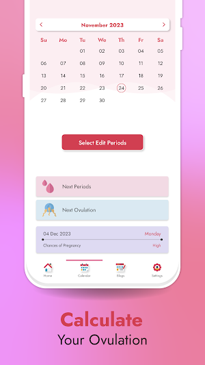 Ovulation and Period Tracker Screenshot 2