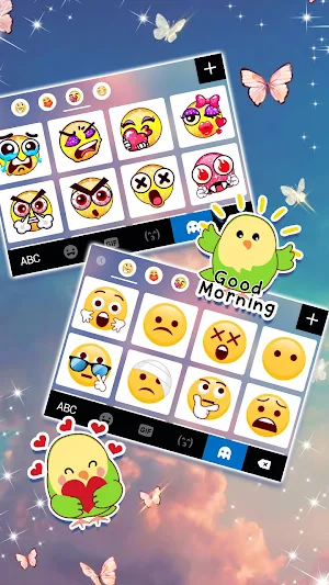 Aesthetic Butterfly Keyboard Background Screenshot 3
