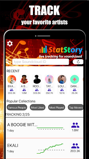 Statstory for Soundcloud - Analytics for Artists Screenshot 0