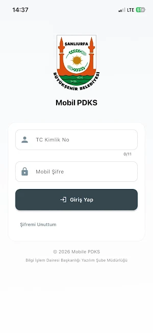Şanlıurfa Belediyesi MobilPDKS Screenshot 0